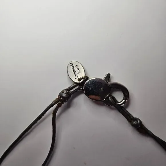 Lizzy James Handmade Maui Freshwater Pearl Leather Convertible Bracelet Necklace - Picture 2 of 6